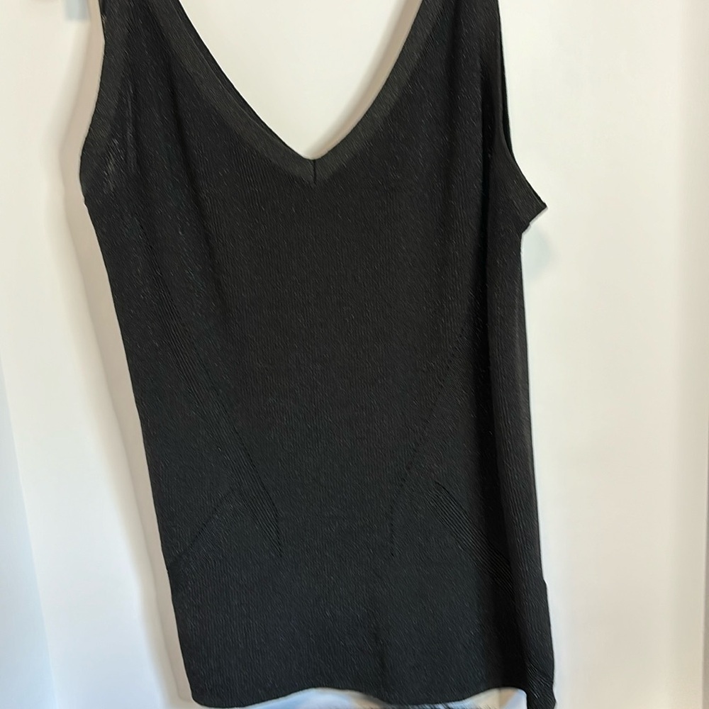 CITY CHIC DESIGN BLACK SWEATER TANK TOP WITH SILVER SPARKLE IN MATERIAL